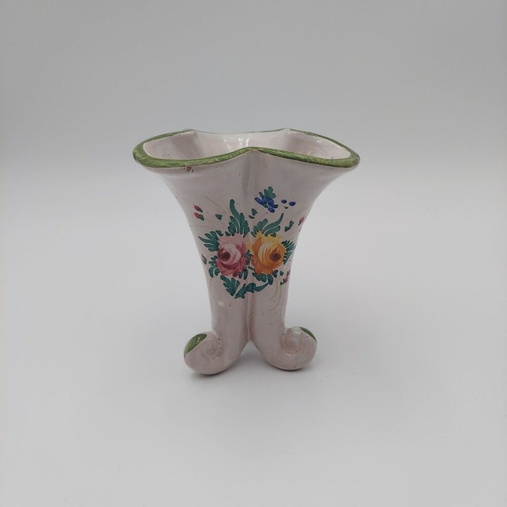 Vintage Floral Ardalt Italy Porcelain Vase 5"